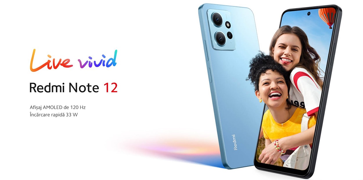 Telefon XIAOMI Redmi Note 12, 256GB, 8GB RAM, Dual SIM, Ice Blue
